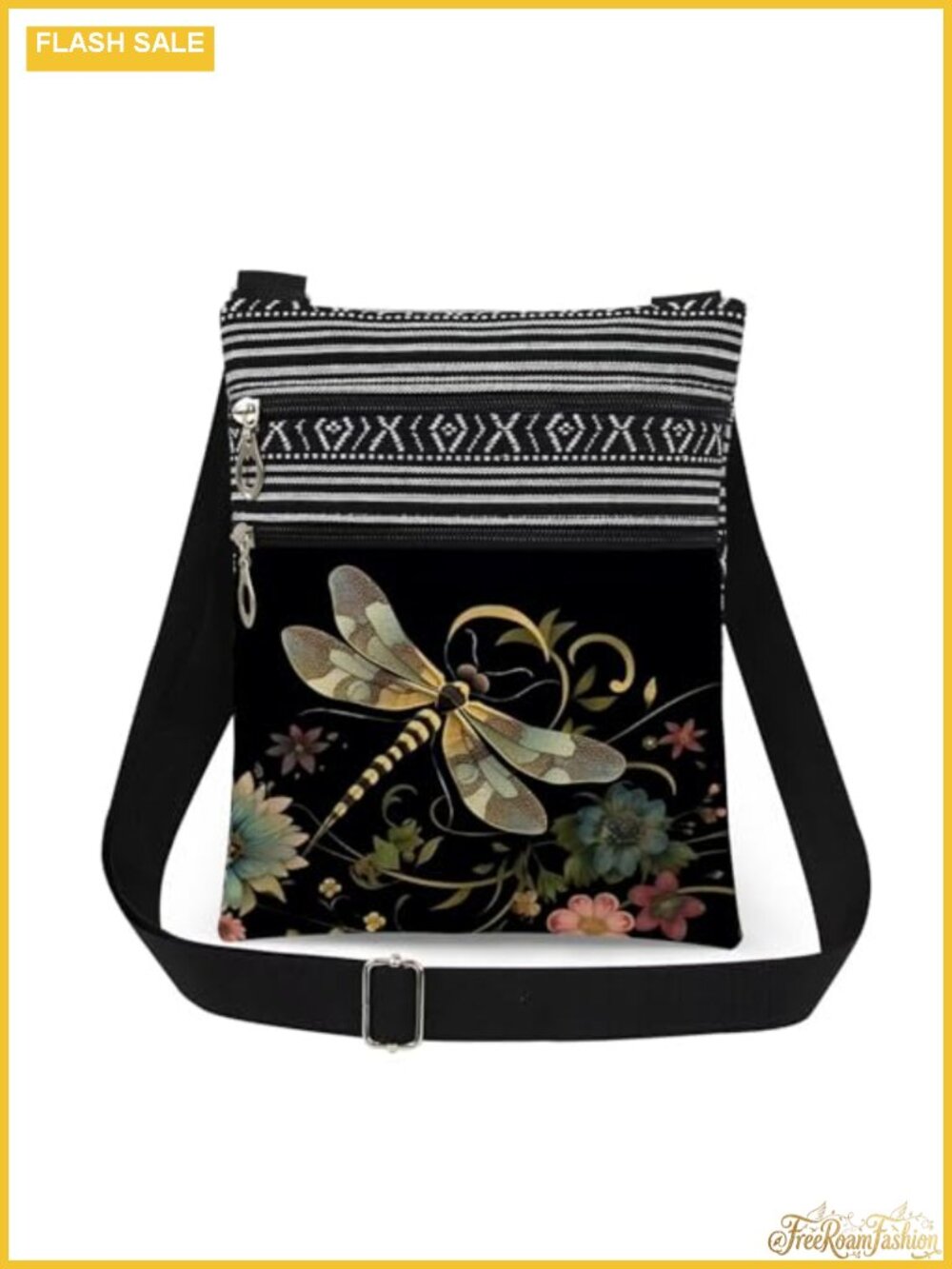 Lightweight Polyester Crossbody Bag with Adjustable Strap, Compact Sling for